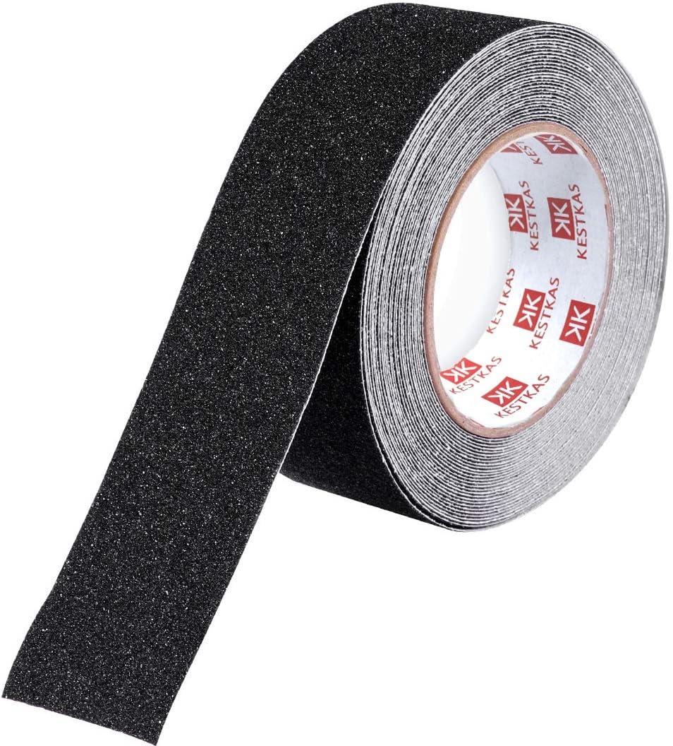 KESTKAS Anti Slip Tape 2Inch x 32ft - Safety Tape - Non Slip Tape - Anti-Slip Adhesive Tape - Anti Slip Strips for Decking - Anti Slip Stair Treads - Indoor | Outdoor