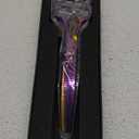 JASON Professional Curved Dog Scissors, 7.5 Inch Fur Scissors for Dogs, Japanese Stainless Steel Pet Scissors for Grooming, Scissors for Dogs, Cats (Downward Bent, Purple)