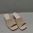 Shoe'N Tale Heeled Sandals For Women Square Open Toe Heeled Mules Chunky Block Low Heel Slip On Slides, Size 8.5