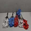 Lyrow 24 Pcs Red Blue White Patriotic Artificial Flowers 4th of July 250th Anniversary Table Centerpieces Decor Fake Babys Breath Pick Stems Floral Arrangement for Veterans Memorial Day Home Outdoor