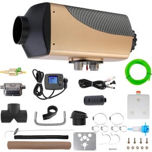 12V 7kW Diesel Heater with High Altitude Mode and Aviation Plug, Diesel Air Heater with LCD Display, Automatic Thermostat, Low Noise, Easy Installation,Diesel Heaters for RVs,Trucks,Ships