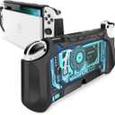 Mumba Dockable Case for Nintendo Switch OLED 2021, [Blade Series] TPU Grip Protective Cover Accessories Compatible with Nintendo Switch OLED 7 Inch and Joy-Con Controller (Marine)
