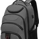 Boavan Rolling Backpack,17 inch Water Resistant Wheeled Backpack,Carry on Luggage Business Bag, Overnight College Computer bag Trolley Suitcase for Men Women Adults to TravelGrey