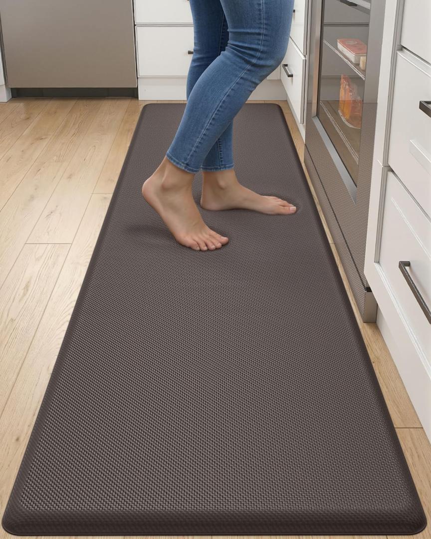 DEXI Anti Fatigue Kitchen Floor Mat Cushioned Standing Runner 70x20, Brown