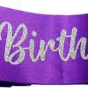 Birthday Squad Sash Purple for Women Men 16th 18th 21st 30th 40th 50th or Any Other Bday Party Supplies Decorations