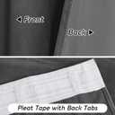 RYB HOME Velvet Blackout Curtains for Bedroom - Super Soft Room Darkening Curtains Thermal Insulated Drapes Heat Block Window Panels for Living Room, Wide 52 x Long 96, Grey, 2 Panels