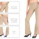Yogipace,Belt Loops,Women's Petite/Regular/Tall Flare Yoga Dress Pants, XXL