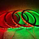 4PCS 8" Car LED Speaker Decorative Light Kit Dream Color Chasing Flow Series Spacer Ring Light Coaxial Speaker Lights Bluetooth App & Remote Controlled (4)