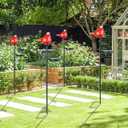 Bshine Solar Garden Decoration Outdoor Cardinal Lights, Hand Blown Glass Waterproof Solar Light Stake Red Cardinal Decorate Paths, Pathways, Lawns and Yards Art for Mom Gift, 2 Pack