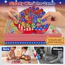 Wobble Balance Marble Game for Kids 80 Colorful Marbles, Dice, Chessboard, Turntable,Challenge Cards, Fun Family Board Game for Parties, Gifts for Kids Ages 6-12+