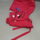 Chef Apron and Hat set, 2 Pockets Adjustable Cotton Kitchen Cooking Bib Apron, Baker Costume for Men Women (Red)