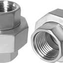 304 Stainless Steel Union 3/4" NPT Female Thread Cast Pipe FittingPack of 2)
