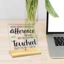 Never Underestimate the Difference You Made Farewell Acrylic Desk Decorative Sign, Goodbye Gifts for Coworkers, Going Away Decor for Desk Party