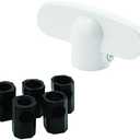 Prime-Line H 3892 Operator Tee Handle, 1-1/8 In. x 2-3/8 In., Diecast, White, Universal (2 Pack)