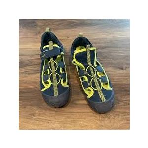 B GS Caged Watersock Flip Flops Blue/Green Kids Size 11