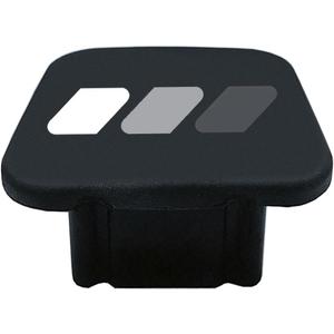 2 Inch Tri-Color 3 Color Logo Trailer Hitch Tube Cover Plug Cap, Rubber Receiver Tube Hitch Plug Compatible with Toyota Car Accessories. (White Gray A)