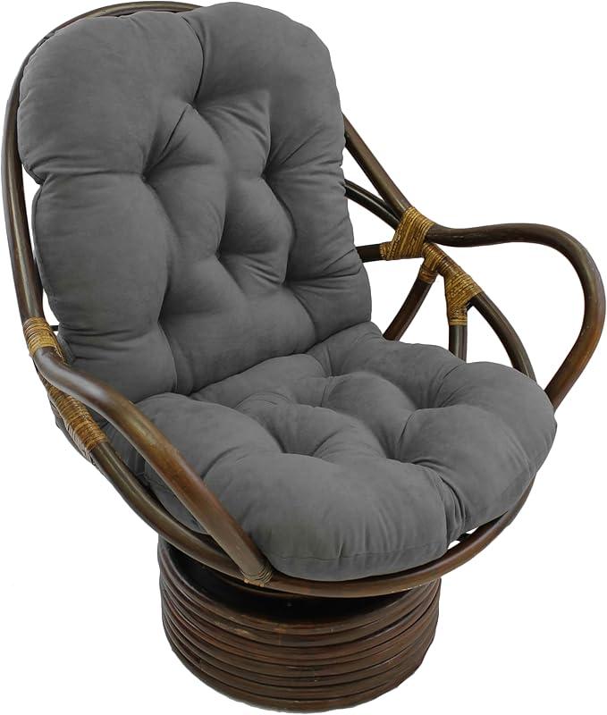 Blazing Needles, Plain Microsuede Rocking Chair Cushion