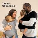 KeaBabies Baby Wrap Carrier - All in 1 Original Baby Carrier Newborn to Toddler Sling, Easy to Wear, Hands Free Bonding, Lightweight, Breathable Infant Wraps (Classic Gray)