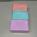 H4D Index Card Holder 3x5, Index Card Box Organizer Case, 3x5 Flash Note Card Holder, 3 Packs (Pastel Colors)