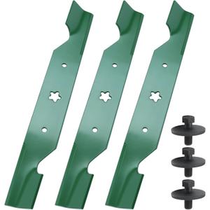 3 Pack 532187256 Lawn Mower Blades with Bolts for Husqvarna Z254F, MZ54S, RZ5424, YTH2454, YTH24V54 Tractors Replace Husqvarna 54 inch Mower Blades 532187254, 582760502, 594892901, High Lift