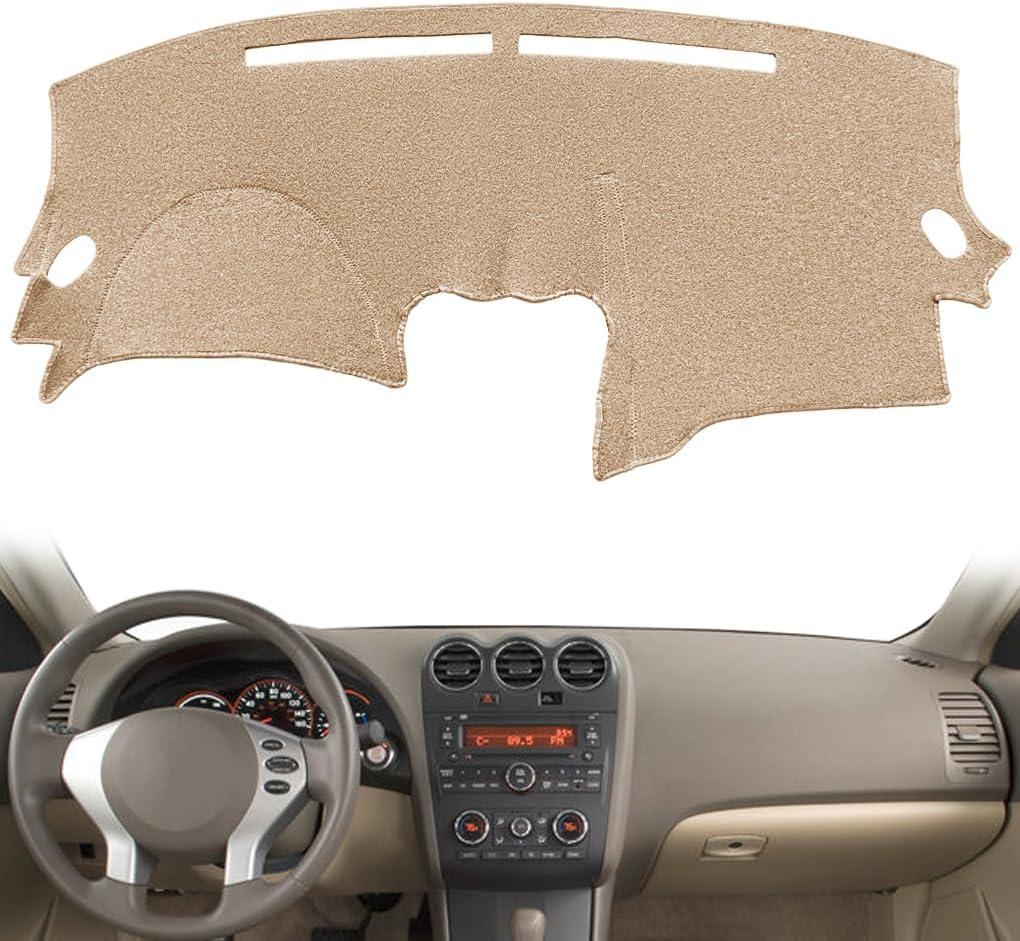 Yiz Dashboard Cover Dash Cover Mat Pad Custom Fit for Nissan Altima 2007 2008 2009 2010 2011 2012, Altima Coupe 07-12,Altima Suede 07-12 (Beige) Y29