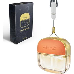 Car Air Freshener Hanging,Lambskin Diffuser,Essential Oil Diffuser for Car,Strong Freshener with Odour Eliminator Technology,Long Lasting Scents. (Golden Charm Encounter)