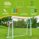 Soccer Goal 126, 86 and 64 FT Soccer Goals for Backyard, 2"Diameter Steel Soccer Goal for Kids and Adults Large soccer goal Powder Coated Galvanized Steel Post With Soccer Target Net for Training
