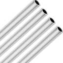 12" inch Aluminum Round Tubes, 3/4" OD19mmOD 1.5mm Wall Thickness, 6063 Aluminum Hollow Seamless Straight Tubing (4Pcs Packed in)