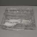 Yesesion 2 Pack Plastic Cable Management Box with Removable Dividers, Clear Cord Storage Organizer with 20 Wire Ties for Desk Drawer, Office Supplies, Electronic Accessories, Battery, Phone Charger