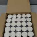 Stonebriar 100 Count White Unscented Smokeless Long Burning Tea Light Candles with 6-7 Hour Burn Time