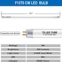 12 inch F8T5 and 21 inch F13T5 Cool White Set LED Replacement Bulbs, 4100K, Replace Fluorescent Bulb with LED, Replacement Tube for Counter and Cabinet Fixture