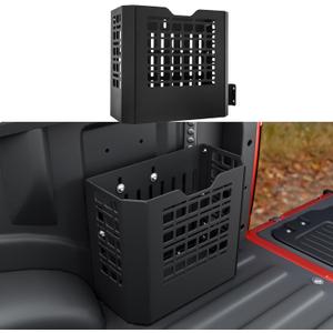 Truck Bed Storage Box Compatible with 2015-2025 Ford F150 Pickup Tool Storage Box 22L Side Bed Toolbox Right Passenger Side Heavy-Duty Carbon Steel Toolbox for 2024 F-150 Accessories
