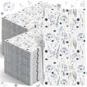 Seajan 200 Pcs Blue Floral Paper Guest Napkins Disposable Hand Towels for Bathroom Paper Disposable Guest Towels Napkins for Spring and Summer Wedding Bathroom Birthday Dinner Party