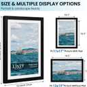 13x19 Picture Frame Set of 2, Wood Frame with Real Glass, Wide Border, 13X19 in