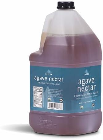 Sustainable Agave Co – Organic Light Agave Syrup – Agave Nectar Natural Sweetener & Sugar Substitute – Vegan, Non-GMO, Gluten-Free Syrup for Coffee, Tea, and Baking, 4 pcs, EXP:Jan/2029