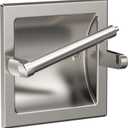 Brushed Nickel Recessed Toilet Paper Holder, Contemporary Hotel Style Pivoting in Wall Toilet Paper Holder - Recessed Toilet Tissue Holder, Regular Roll