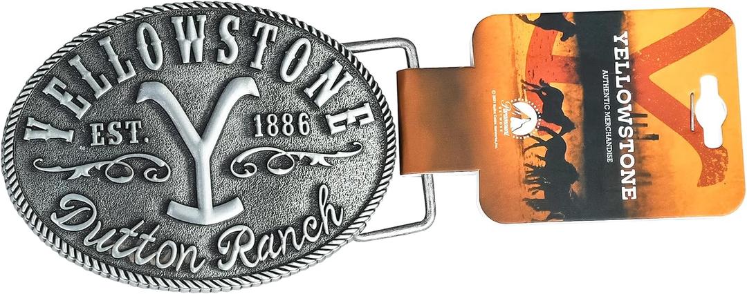 Changes Yellowstone Dutton Ranch Y Logo Established 1886 Kevin stner Belt Buckle 66-57, Silver