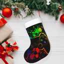 Gamer Gamepad Large Christmas Stockings, Xmas Tree Fireplace Hanging Decorations for Home Holiday Decor (One Size)