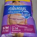 Always Discreet Incontinence & Postpartum Incontinence Underwear for Women, Small/Medium, Maximum Protection, 32 Count
