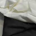 Waterproof Fabric Shower Curtain Liner - Soft & Light-Weight Cloth Shower Curtain with 3 Bottom Magnets, Hotel Quality & Machine Washable - Standard Size 72x72, Color Block Black and White