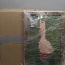 Vintage Gold Framed Duck Bathroom Wall Art,Retro Funny Goose Canvas Painting Picture Wall Decor,Whimsical Farmhouse Animal Poster Print Artwork,for Bathroom Bedroom Living Room Home Decoration, Duck, 24"L x 16"W