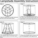 Drum Pleated Lamp Shade, 12" Top x 14" Bottom x 9.5" High Blue Print