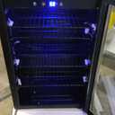 EUHOMY 4.5 Cu.ft Beverage Refrigerator and Cooler, 145 Can Mini fridge with Glass Door for Soda Beer Wine, Small Drink Dispenser with Digital Adjustable Thermostat for Home Office Bar