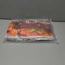 MEHOFOND 4pcs Happy Thanksgiving Turkey Shower Curtain Set,Rustic Wood Pumpkin Fall Autumn Harvest Shower Curtain Sets,Fall Bathroom Bathtub Decor with Non-Slip Rugs Toilet Lid Cover and Bath Mat (Orange1)