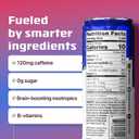 Focus Factor Energy Drink - 12 x 355ml Cans (Berry Flavour) - with Focus + Energy - Lightly Carbonated, Sugar Free, Low Calorie with Vitamins B6 & B12