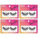 Andrea Strip Lash False Eyelashes 100 - Black, Dramatic Full Volume & Long Length, Reusable Lashes, 4PCS, Pack Of 2