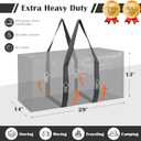 6 Pack Moving Bags with Full-Open Side Zipper, Extra Large 93L Heavy Duty Waterproof Foldable Storage Totes for College Dorm, Moving & Home Organization Black