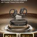 Open Ear Headphones, Bluetooth Headphones V5.4 Wireless Sport Earbuds with Charging Case, IP54 Waterproof 50H Playtime Lightweight Design Fit for Cycling, Running, Walking, Workout