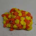 6 Pcs - 5 Feet Marigold Garland Indian American Wedding Party Mantle Decoration, Dia de Los Muertos Faux Garlands Diwali Decoration, Spring Bush Floral Dark Dark Orange, Yellow