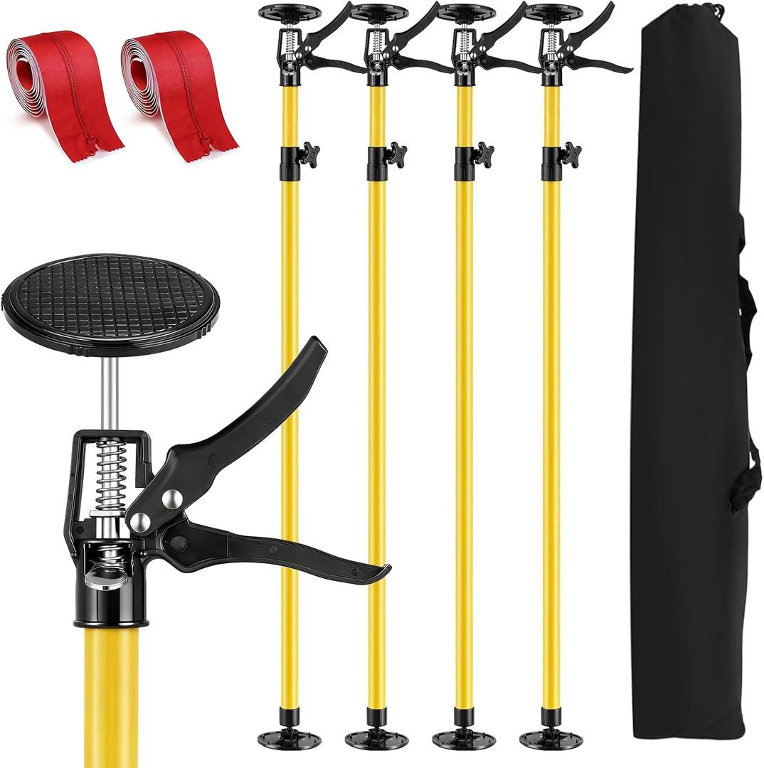 4PK Dust Barrier Poles,10FT Adjustable Containment Kit